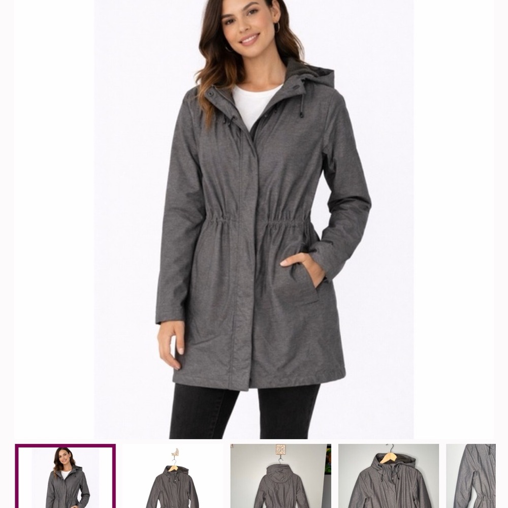 L L Bean Women's Gray Hooded Jacket